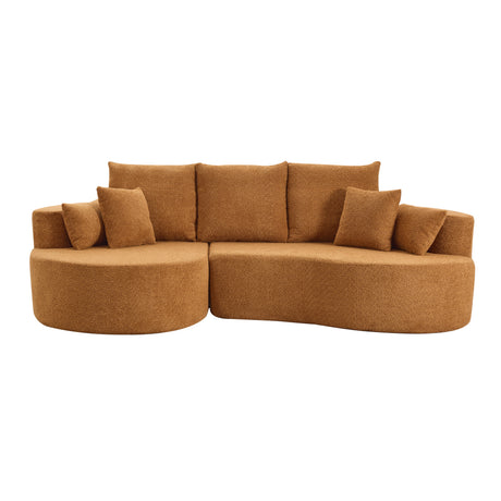 106 in. 2 - Piece Fabric Cloud Curved Sectional Boucle Sofa,CHAISE LOUNGE, NOMAD - sold by Home Elegance USA
