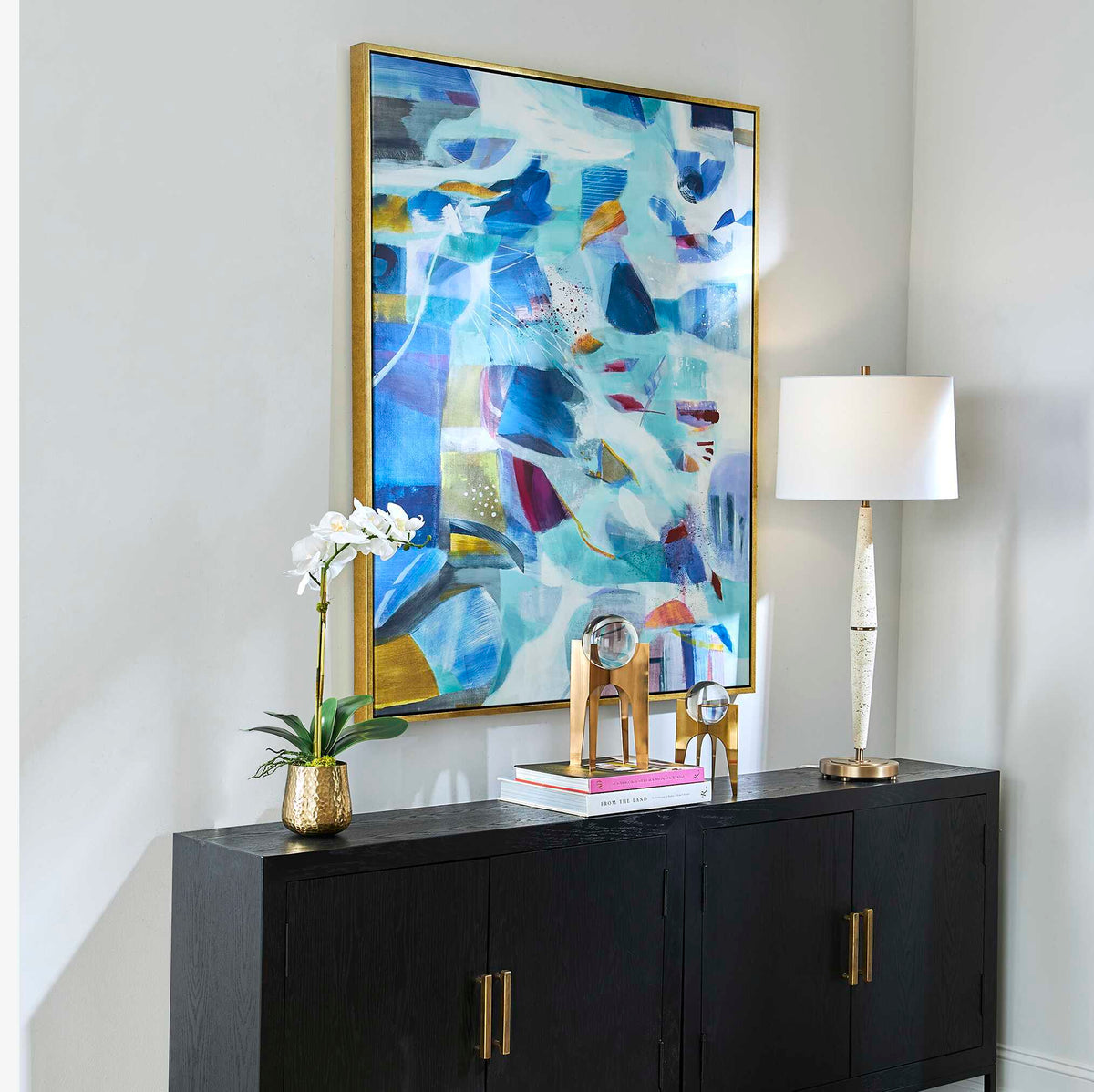 The Story Of Water Abstract Art - Blue by Uttermost - View 3