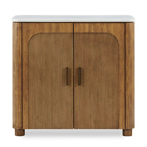Mebarak Reeded 2 Door Cabinet Bronze,White,Woodtone - Light Brown / White by Uttermost - View 1