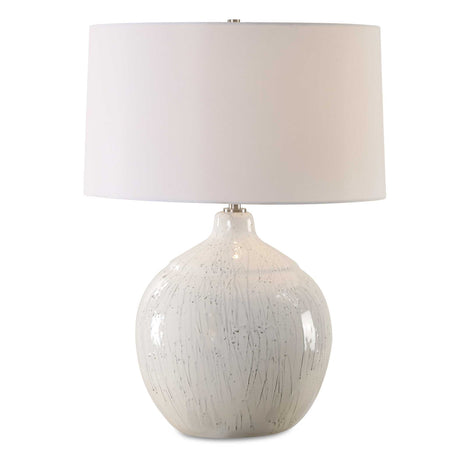 Dribble White Glaze Table Lamp by Uttermost - View 1