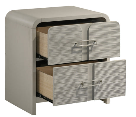 Aria Contemporary Queen 5PC Bedroom Set Modern Storage Bed with Ball Bearing Glide Drawers in Beige - sold by Home Elegance USA