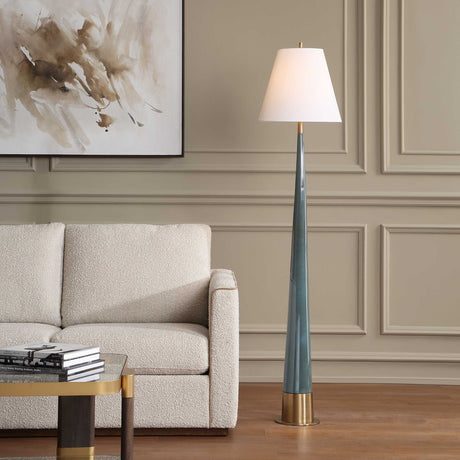 Riccardi Floor Lamp Blue - Dark Green by Uttermost - View 2