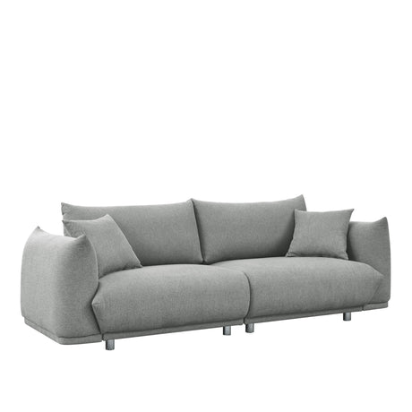 90.5'' Modern Couch for Living Room Sofa,Solid Wood Frame and Stable Metal Legs, 2 Pillows, Sofa Furniture for Apartment - W1193S00025 - image - 3