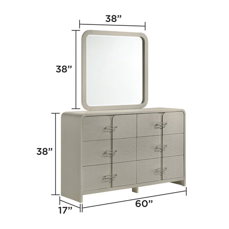 Aria Contemporary Queen 4PC Bedroom Set Modern Storage Bed with Ball Bearing Glide Drawers in Beige - sold by Home Elegance USA