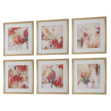 Fresh Start Red Abstract Prints (Set of 6) by Uttermost - View 4