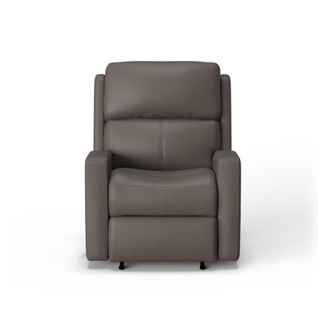 Catalina Transitional Leather Power Recliner, Power Headrest | Flexsteel