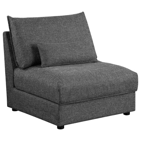 Tomasina Black 6-Piece Upholstered Modular Sectional - sold by Home Elegance USA