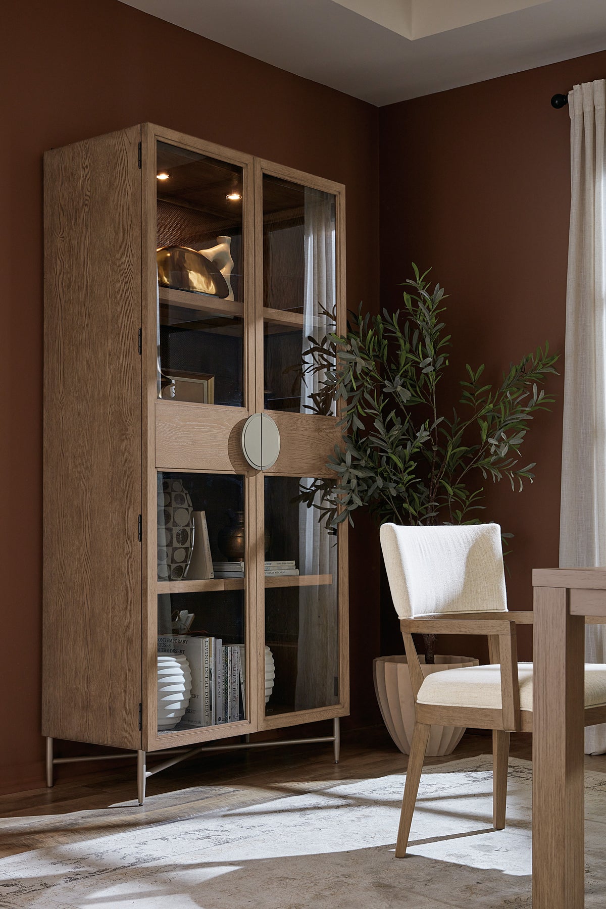 Sonnet Display Cabinet - Dark Gray / Light Brown by Hooker Furniture - View 2