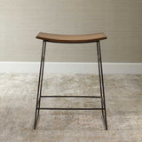 Thura Counter Stool Walnut - Dark Brown by Uttermost - View 2