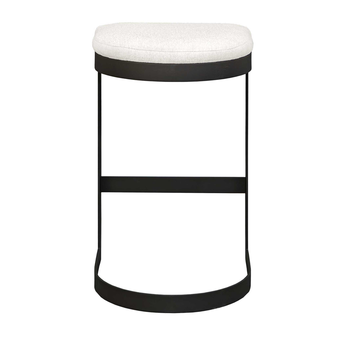 Maude Outdoor Bar Stool - White / Black by Uttermost - View 7