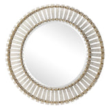 Denali Textured Glass Round Mirror - Silver by Uttermost - View 4