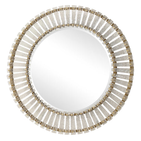 Denali Textured Glass Round Mirror - Silver by Uttermost - View 4