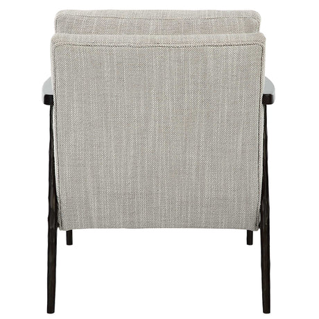 Sebastian Cast Iron Accent Chair - Gray by Uttermost - View 7