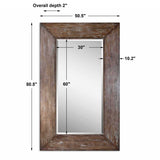 Langford Large Wood Mirror - Dark Brown by Uttermost - View 3