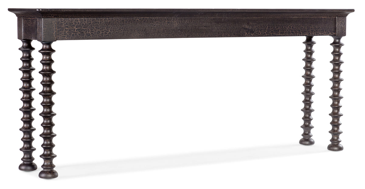 Big Sky Turned Leg Sofa Table - Black by Hooker Furniture - View 2