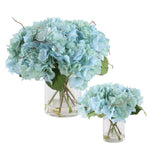Tranquil Blooms In Glass Vases (Set of 2) - Blue by Uttermost - View 3