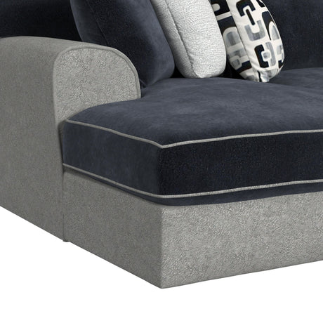 Klein 3PC Sectional Set in Bentley Ash/Zaftig Ebony - sold by Home Elegance USA