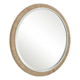 Carbet Round Rope Mirror - Light Brown / White by Uttermost - View 4
