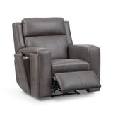 Wyatt Power Recliner With Power Headrest & Lumbar - Gunmetal | Flexsteel