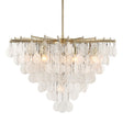 Goccia 8 Light Tear Drop Glass Pendant - Gold by Uttermost - View 1