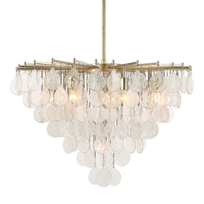 Goccia 8 Light Tear Drop Glass Pendant - Gold by Uttermost - View 1