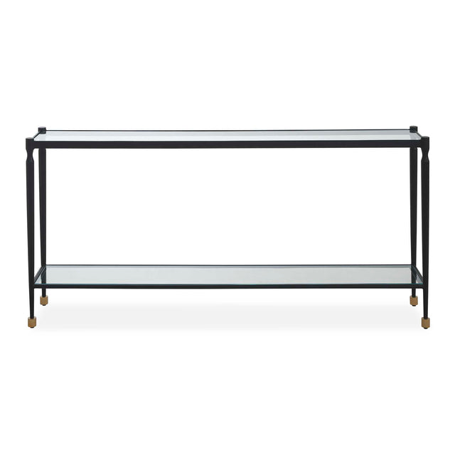 Javana Glass / Iron Console Table Brass,Bronze - Black by Uttermost - View 1