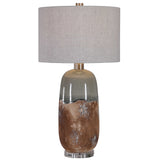 Maggie Ceramic Table Lamp - Light Brown / Silver by Uttermost - View 1
