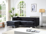 Delray G793B - SC Sofa Chaise ( 3 Boxes) , BLACK | Home Elegance USA