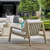 Strapped Outdoor Lounge Chair - Light Brown / Light Gray by Uttermost - View 4