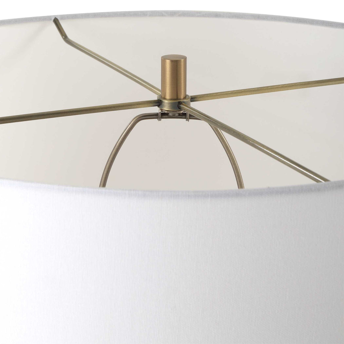 Knox Travertine Floor Lamp - Gold by Uttermost - View 6