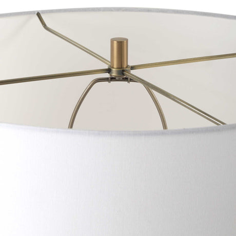 Knox Travertine Floor Lamp - Gold by Uttermost - View 6
