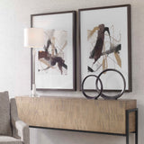 Burgundy Interjection Abstract Prints (Set of 2) - Dark Brown by Uttermost - View 3