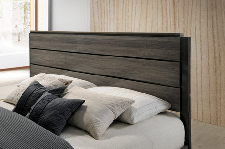 Ioana Antique Grey Finish Wood Bed Room Set, King Size Bed, Dresser, Mirror, Night Stand - sold by Home Elegance USA