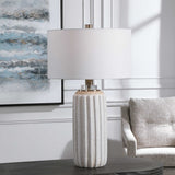 Azariah Crackle Table Lamp - White by Uttermost - View 8