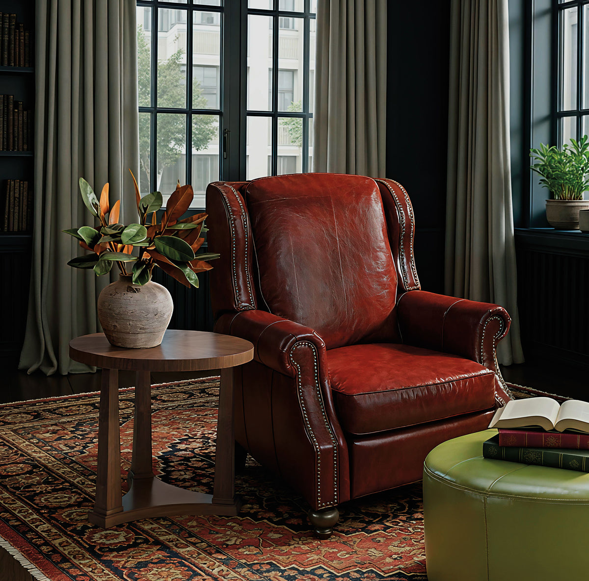 Archives Round End Table - Dark Brown by Hooker Furniture - View 5
