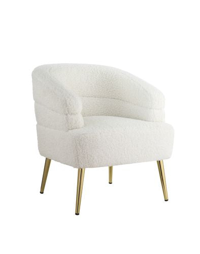 Acme - Trezona Accent Chair AC00125 White Teddy Sherpa