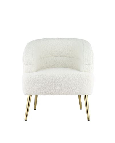 Acme - Trezona Accent Chair AC00125 White Teddy Sherpa