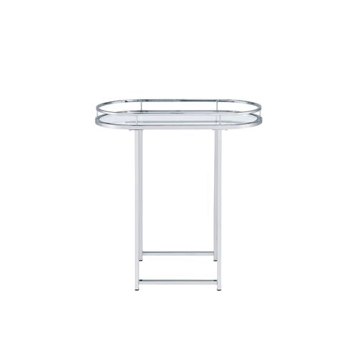 Acme - Piffo Serving Cart Set AC00162 Clear Glass & Chrome Finish