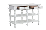 Acme - Rorratt Kitchen Island AC00186 Marble Top & White Finish