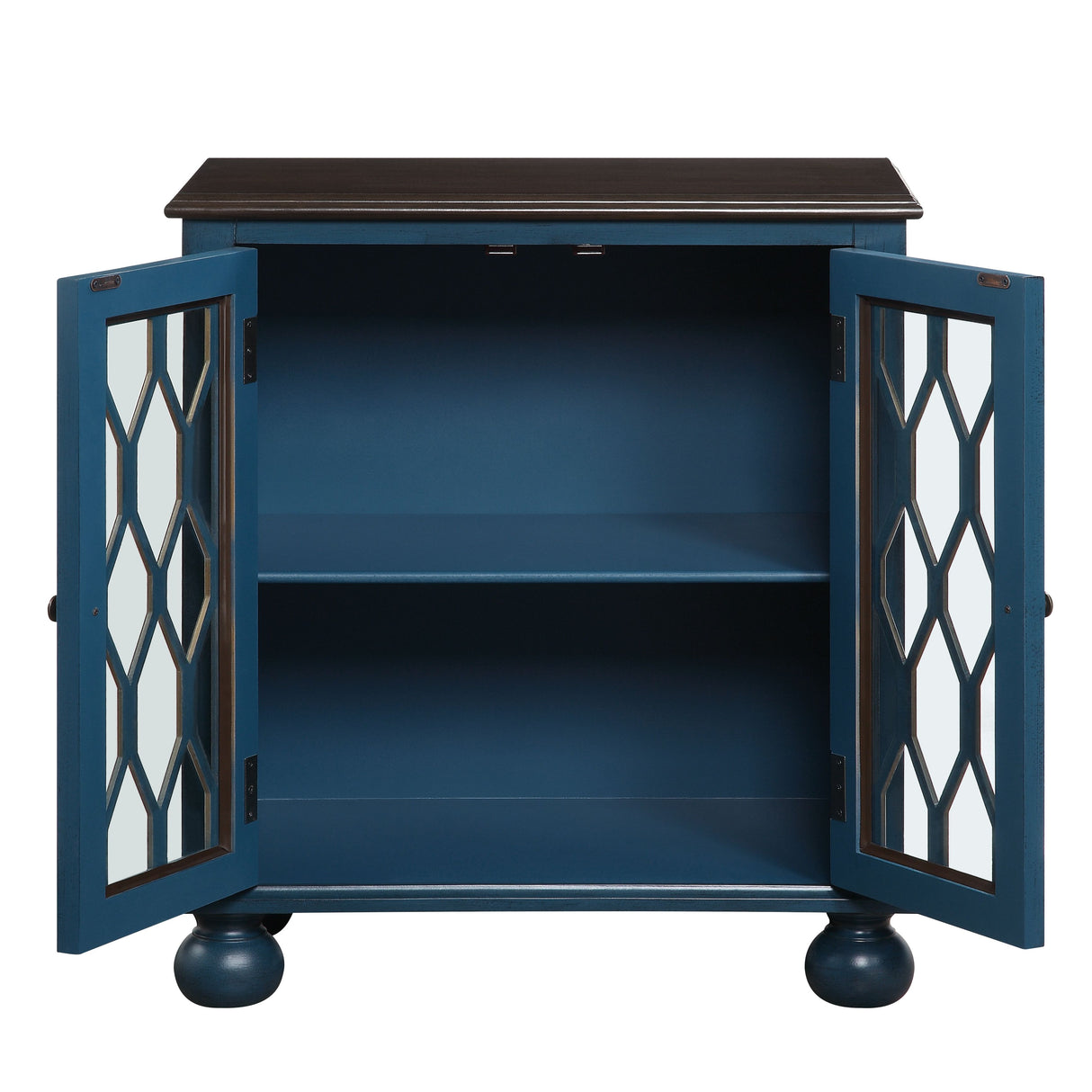 Acme - Lassie Console Cabinet AC00195 Antique Blue Finish