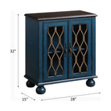 Acme - Lassie Console Cabinet AC00195 Antique Blue Finish