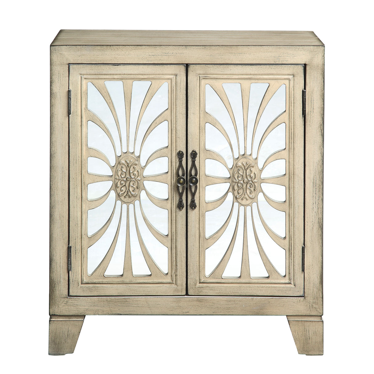 Acme - Nalani Console Cabinet AC00197 Antique White Finish