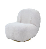 Acme - Yedaid Accent Chair W/Swivel AC00231 White Teddy Sherpa