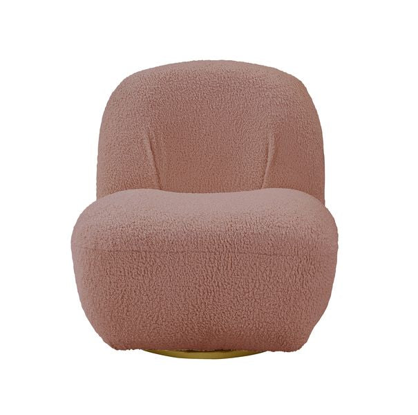 Acme - Yedaid Accent Chair W/Swivel AC00232 Pink Teddy Sherpa