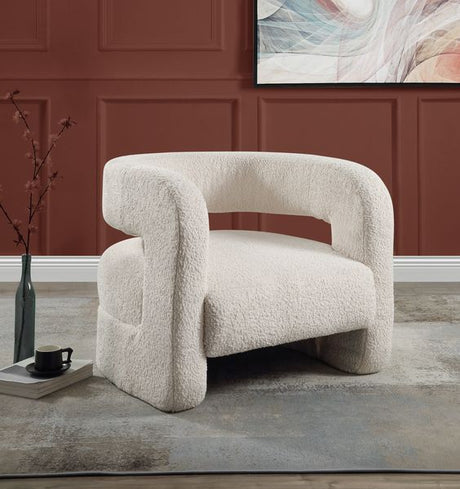 Acme - Yitua Accent Chair AC00233 White Teddy Sherpa