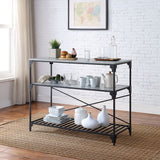 Acme - Jakob Kitchen Island AC00272 Black & Concrete Finish