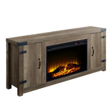 Acme - Tobias Fireplace AC00275 Rustic Oak Finish