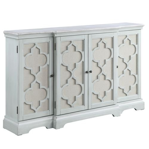 Adelle Console Cabinet AC00279 Light Teal Finish | Acme - AC00279 - Home Elegance USA - 2