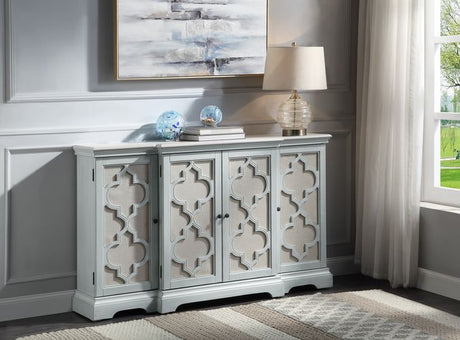 Adelle Console Cabinet AC00279 Light Teal Finish | Acme - AC00279 - Home Elegance USA - 1