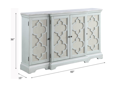 Adelle Console Cabinet AC00279 Light Teal Finish | Acme - AC00279 - Home Elegance USA - 5